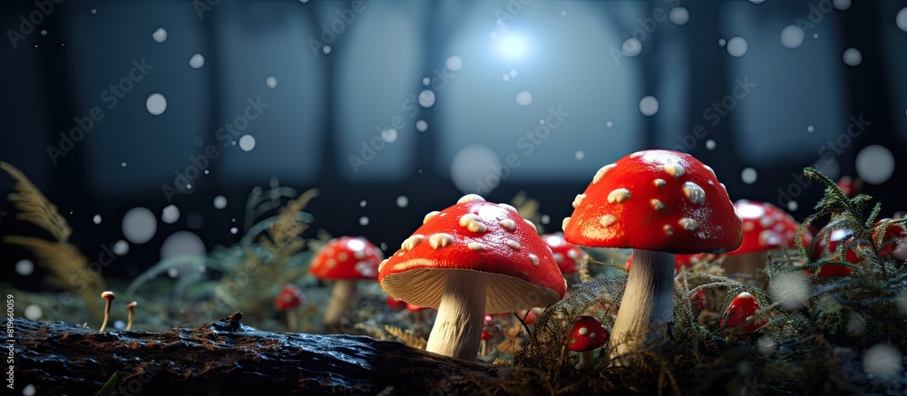 Aufkleber avoid consuming amanita muscaria mushrooms as they are highly toxic. copy space image. place for add