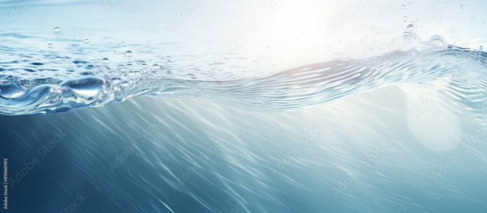 Poster trendy abstract nature background featuring a serene water surface texture with splashes bubbles and