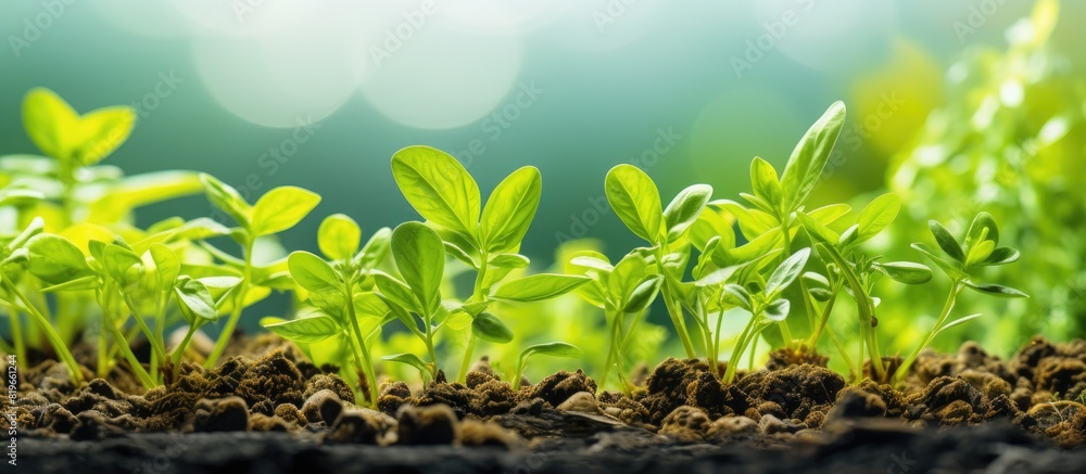 Canvas Prints Lentil plants Lens culinaris showcasing a copy space image