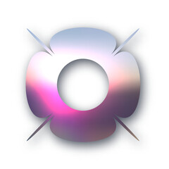 Y2K design element Holographic sticker