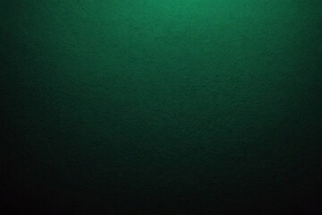 Dark green color gradient grainy background, illuminated spot on black, noise texture effect, wide banner size.