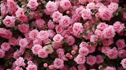 Pink roses in the street. Bloom wedding romantic mood
