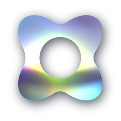 Y2K design element Holographic sticker