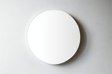 Round Blank Paper Sticker Label on White Background