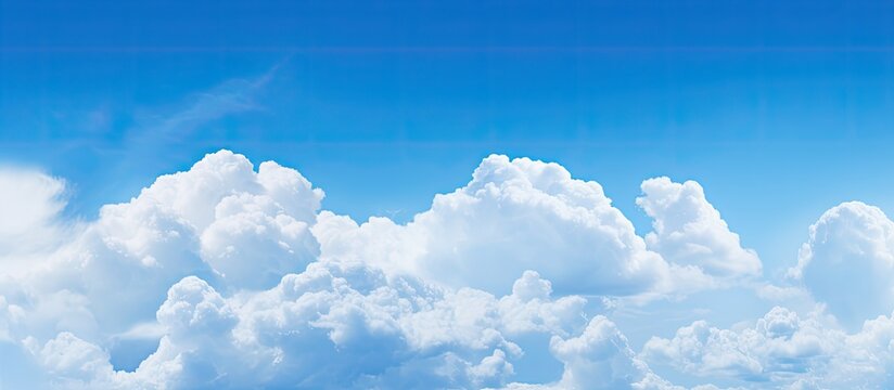 Cloud texture against a blue sky with ample copy space image