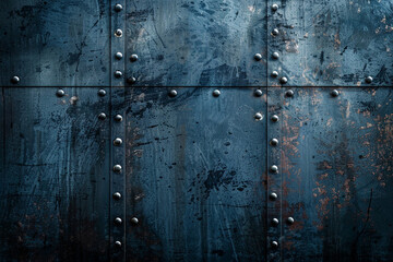 Obraz premium Detailed view of textured metal surface showing age, wear, abstract patterns