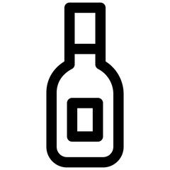 Wine. Editable stroke vector icon.