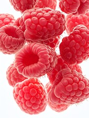 In this delightful composition, a cluster of strawberry takes center stage against a clean white background. The camera, a professional-grade Sony Alpha a7 III equipped with a macro lens, captures the