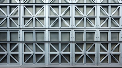 Detailed view of a building facade filled with numerous windows