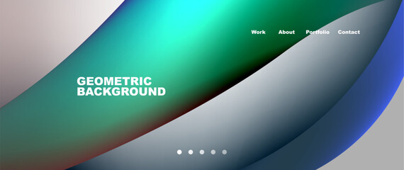 Colorful flowing shapes, wave lines with neon gradients. Vector Illustration For Wallpaper, Banner, Background, Card, Book Illustration, landing page