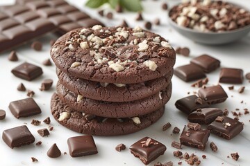 Various crumbl cookies professional advertising food photography