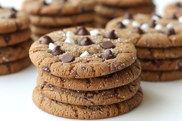 Various crumbl cookies professional advertising food photography