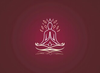 Modern minimalist logo of yoga,international yoga day