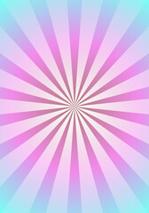 Vertical Sky Blue Pastel Theme with Radial Circle Rays and White Sunburst