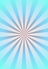 Vertical Sky Blue Pastel Theme with Radial Circle Rays and White Sunburst