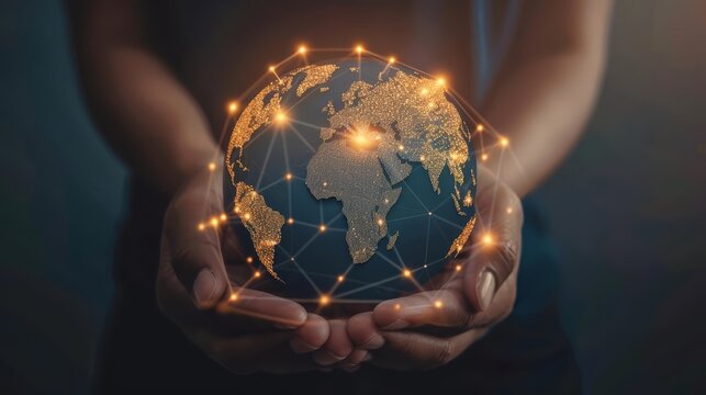 A top view of hands holding a circular