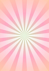 Orange Pastel Gradient with Sunburst White Rays - Vertical Background, Radiant Orange Pastel Theme with Radial White Rays