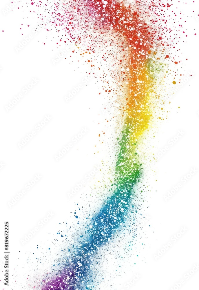 Poster abstract vector illustration of bright and colorful rainbow powder splashes against a white backgrou