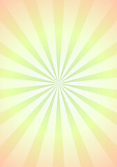 Orange Pastel Gradient with Sunburst White Rays - Vertical Background, Radiant Orange Pastel Theme with Radial White Rays