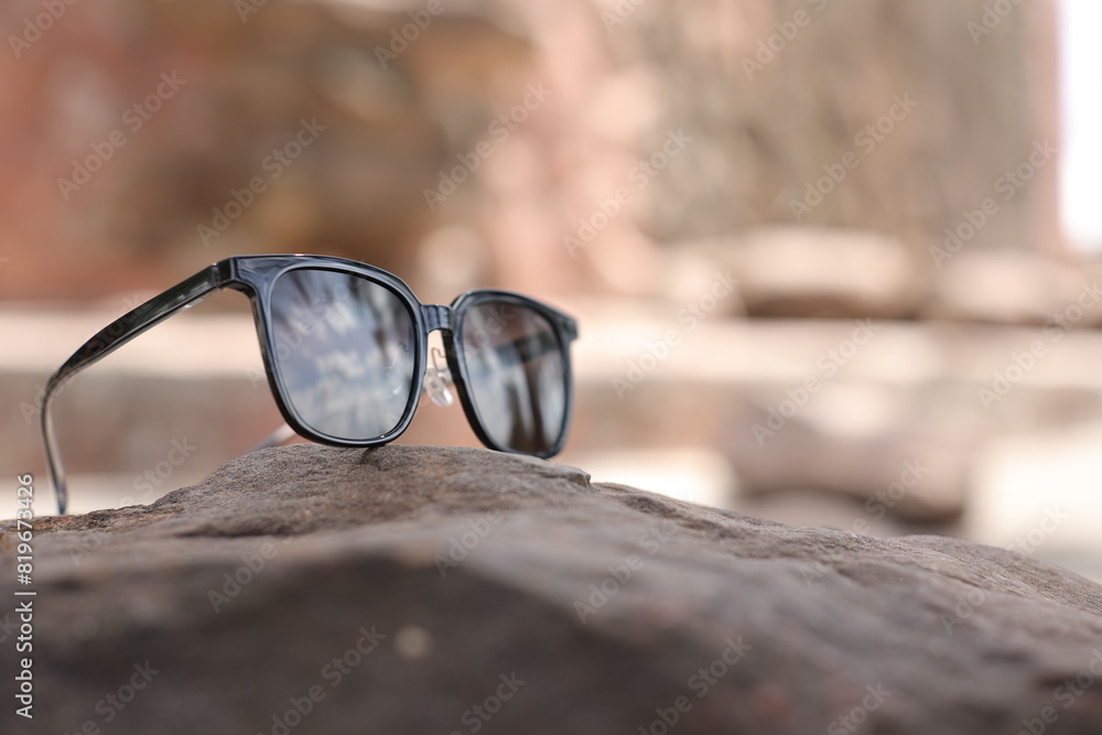 Poster sunglasses on a table