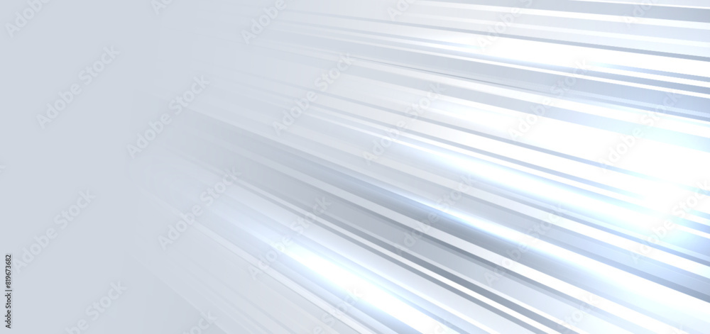 Poster abstract background diagonal speed motion light grey and white stripe lines.