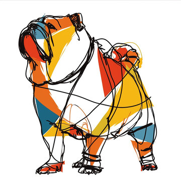 recommend clip art: Exquisite One-Line Drawing of a Majestic Chow Chow Dog: Unleash Your Creativity