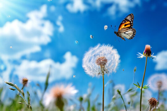 Fototapeta butterfly on a meadow