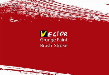 brush stroked design painted  red background, Grunge Paint Vector brush Stroke, grunge  red and white distress, texture grunge red distress texture