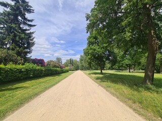 walking path to a palace in Dresden, Saxony (Germany)