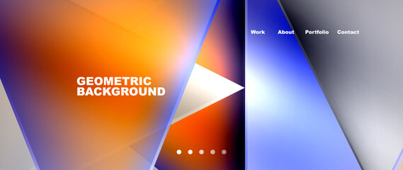 Gradient triangle geometric minimal wallpaper