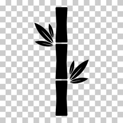Bamboo leaf icon, nature tropical symbol design, web sign vector illustration