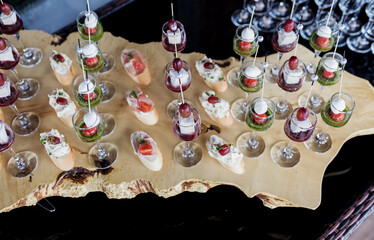 Set of beautiful canapes