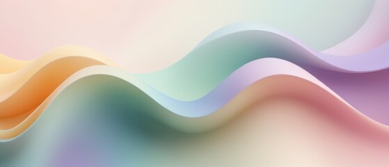 Obraz premium abstract flowing colorful gradient wave.dreamy blend of pastel colors