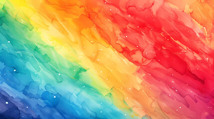 Abstract Watercolor LGBTQ+ background, rainbow, pride