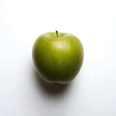 green apple on white