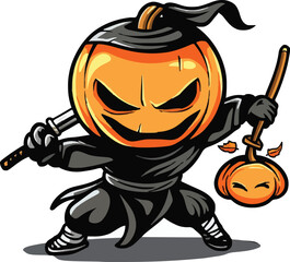 Cute ninja pumpkin © MDMASUD