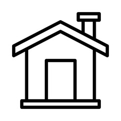 home icon or logo illustration outline black style