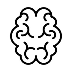 brain icon or logo illustration outline black style