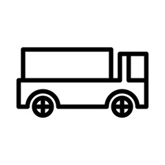 truck icon or logo illustration outline black style