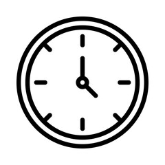 clock icon or logo illustration outline black style