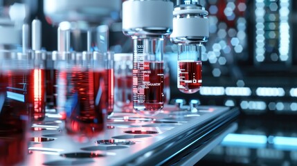 Advanced Biomedical Analysis: Automated Blood Analysis with Test Tubes
