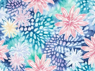 Abstract Floral Pastel watercolor background