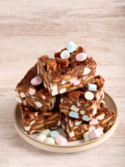 Rocky road with mini marshmallow