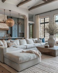 Fototapeta premium Bright room with a sofa