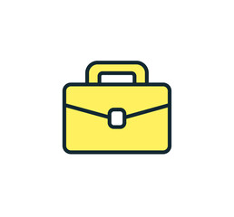 カバンのアイコン。シンプルなベクターイラスト素材。