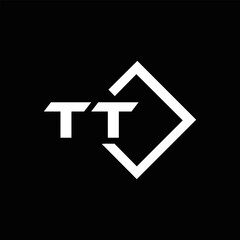 Obraz premium TT logo. T T design. White TT letter. TT, T T letter logo design. T T letter logo design in FIVE, FOUR, THREE, style. letter logo set in one artboard. T T letter logo vector design.