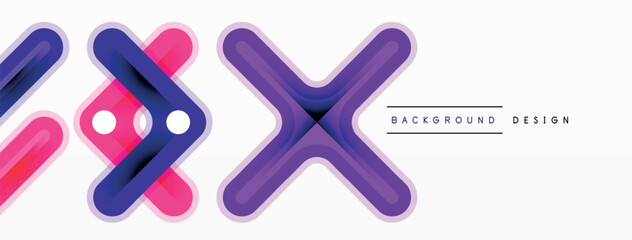 Obraz premium Minimal geometric background cross line. Design for wallpaper, banner, background, landing page, wall art, invitation, prints, posters