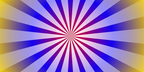 Blue Gradient Fusion White Sunburst Background with Radial Circle Rays