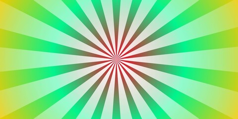 Green Gradient Fusion White Sunburst Background with Radial Circle Rays
