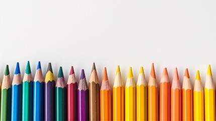 Art color pencils isolated on white background